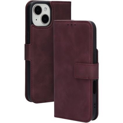 Mobiparts Classic Wallet iPhone 14 Lompakkokotelo + Setelitasku - Velvet Red