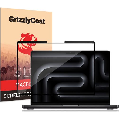 GrizzlyCoat Premium MacBook Pro 16 polegadas (2021-2026) Película de ecrã em plástico - Compatível com capas