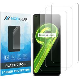 Mobigear Realme 9 4G Protector de pantalla Film - Compatible con fundas (pack de 3)