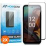 Mobigear Premium Nokia XR21 Vidro temperado Película de ecrã - Compatível com capas - Preto (Pack de 2)