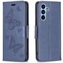 Mobigear Butterfly Samsung Galaxy A54 Cover a libro portafoglio - Blu