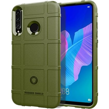 Mobigear Rugged Shield Huawei P40 Lite E Flexibel TPU Skal Stötsäkert - Grön