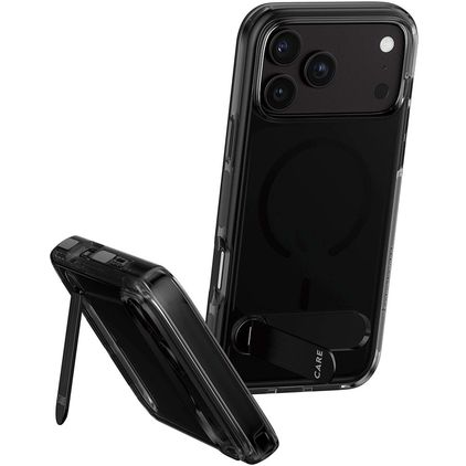 CARE by PanzerGlass Kickstand iPhone 18 Pro Max MagSafe Fodral Hårdplast Skal Stötsäkert med ställ - Svart