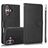 Mobigear Wallet iPhone 16 Plus 2-in-1-lompakkokotelo irrotettavalla kuorella + Setelitasku - Musta