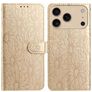 Mobigear Flowers iPhone 17 Pro Max Wallet case - Gold