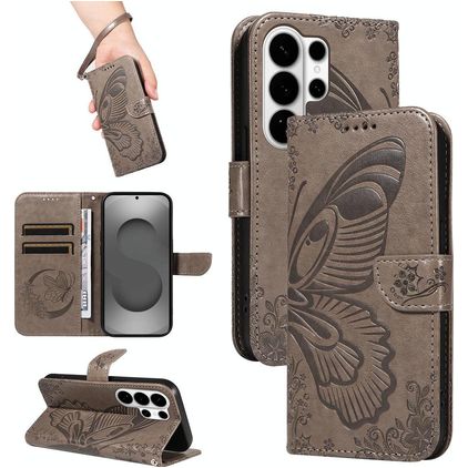 Mobigear Butterfly Samsung Galaxy S26 Ultra Etui z klapką typu portfel - Szary