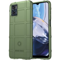 Mobigear Rugged Shield Motorola Moto E22 TPU flexível Capa traseira Antichoque - Verde