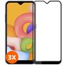 Mobigear Premium Samsung Galaxy A01 Tempered Glass Screen Protector - Case Friendly - Black (3-Pack)