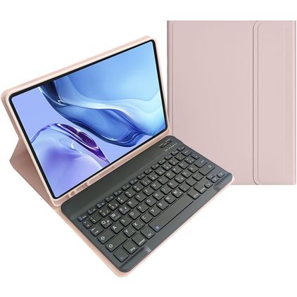 Mobigear Keys iPad Air 3 (2019) Etui z klapką i klawiaturą Bluetooth QWERTZ + Uchwyt na rysik - Różowy