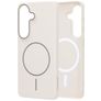 Mobiparts Slim Line Samsung Galaxy S26 MagSafe Hard Case Back cover - Off White