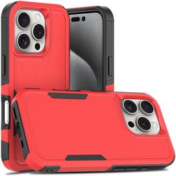 Mobigear Heavy Armor iPhone 16 Pro Fodral Hårdplast Skal Stötsäkert - Röd