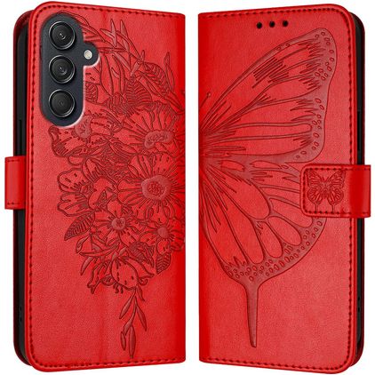 Mobigear Butterfly Samsung Galaxy M55 Wallet case - Red