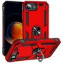 Mobigear Armor Ring iPhone 17e Hårdt Bagsidecover Stødsikkert med ringholder - Rød