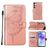Mobigear Butterfly Samsung Galaxy A55 Pungetui med Seddelrum - Rosaguld