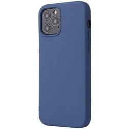 Mobigear Rubber Touch iPhone 12 Pro Silikon Etui plecki - Granatowy