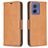 Mobigear Excellent Motorola Moto G85 Plånboksfodral med sedelfack - Konjak