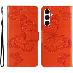Mobigear Butterfly Samsung Galaxy A26 Plånboksfodral med sedelfack - Orange