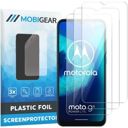Mobigear Motorola Moto G8 Película de ecrã em plástico - Compatível com capas (Pack de 3)