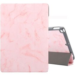 Mobigear Tri-Fold Marble iPad 7 (2019) Plånboksfodral + Pennhållare - Rosa