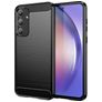 Mobigear Brushed Slim Samsung Galaxy A55 TPU flexível Capa traseira - Preto