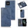 Mobigear Wallet iPhone 12 Funda tipo libro 2 en 1 con carcasa extraíble Cartera - Azul oscuro