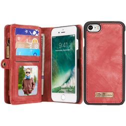 CaseMe 008 iPhone 7 Cover a libro 2 in 1 con guscio estraibile a portafoglio - Rosso