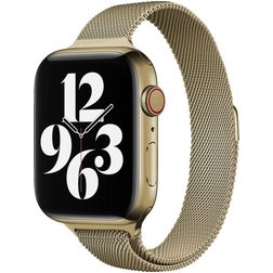 Mobigear Slim Loop Milanolaisranneke Apple Watch Ranneke Magneettilukko - 49/46/45/44 mm - Pronssikulta