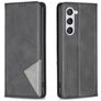 Mobigear Rhombus Slim Samsung Galaxy S25 Funda tipo libro - Negro