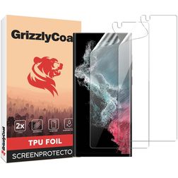 GrizzlyCoat Samsung Galaxy S22 Ultra Hydrogel TPU Screen Protector - Case Friendly + Installation Frame (2-Pack)