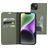 Mobiparts Classic Wallet iPhone 14 Plus Knížkové pouzdro Peněženka - Stone Green