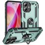 Mobigear Armor Ring iPhone 16 Plus Plástico rígido Capa traseira Antichoque com anel - Verde