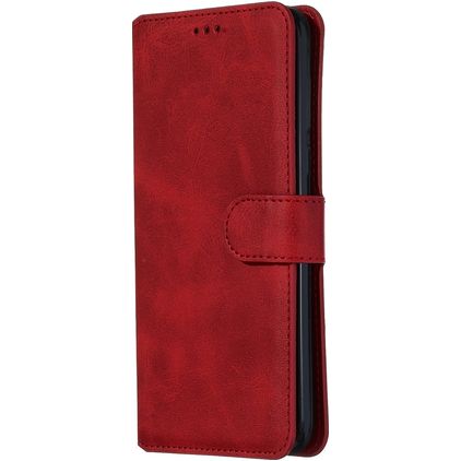 Mobigear Wallet Motorola Moto G8 Plus Lompakkokotelo + Setelitasku - Punainen