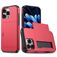 Mobigear Card iPhone 16 Pro Max Hardcase Back cover Antiurto con portacarte - Rosso