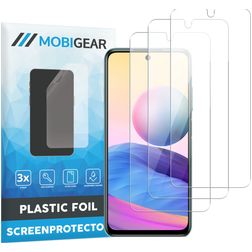 Mobigear Xiaomi Redmi Note 10 5G Protector de pantalla Film - Compatible con fundas (pack de 3)
