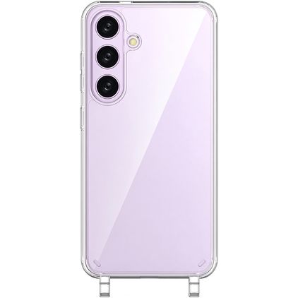 Mobigear Mix & Match Transparente Samsung Galaxy S25 TPU flexible Funda con cuerda - Transparente