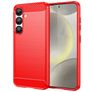 Mobigear Brushed Slim Samsung Galaxy S25 TPU flessibile Back cover - Rosso