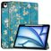 Mobigear Tri-Fold iPad Air 13 Inch (2025) Wallet case + Stylus Holder - Almond Blossoms