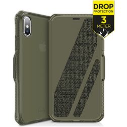 ITSKINS SpectrumFolio iPhone XS Max Pungetui - Kaki