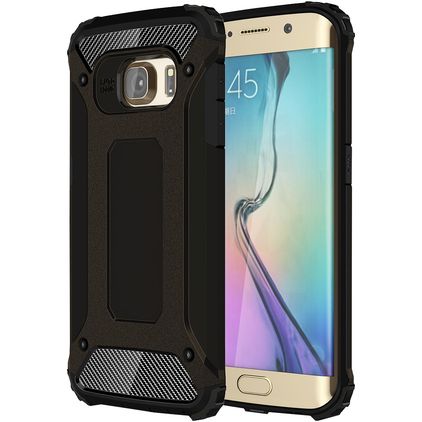 Mobigear Outdoor Samsung Galaxy S6 Edge Funda Plástico rígido Carcasa Antigolpes - Negro