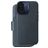 Decoded Detachable Wallet iPhone 16 MagSafe Cover Vera pelle Cover a libro 2 in 1 con guscio estraibile a portafoglio - Blu navy