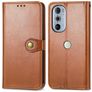 Mobigear Snap Button Motorola Edge 30 Pro Etui z klapką typu portfel - Brązowy