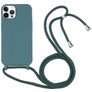 Mobigear Lanyard iPhone 16 Pro Silikon Skal med rem - Grön