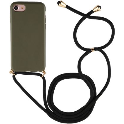 Mobigear Lanyard iPhone 7 TPU flexível Capa com cordão - Verde