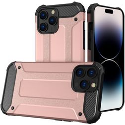 Mobigear Outdoor iPhone 14 Pro Plástico rígido Capa traseira Antichoque - Rosa dourado