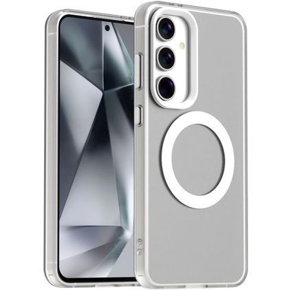Mobigear Shockproof Samsung Galaxy S24 FE MagSafe Funda Plástico rígido Carcasa - Blanco