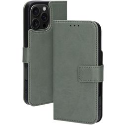 Mobiparts Classic Wallet MagSafe iPhone 16 Pro Max Cover a libro portafoglio - Stone Green