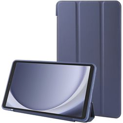 Mobigear Tri-Fold Gel Samsung Galaxy Tab A11 TPU / Konstläder Plånboksfodral - Mörkblå