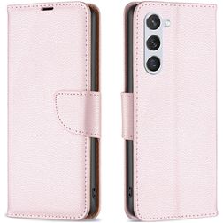 Mobigear Excellent Samsung Galaxy S23 Pungetui med Seddelrum - Rosaguld