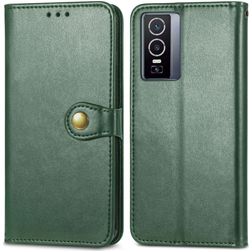 Mobigear Snap Button Vivo Y76 Wallet case - Green