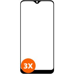 Mobigear Premium Samsung Galaxy A01 Tempered Glass Screen Protector - Case Friendly - Black (3-Pack)